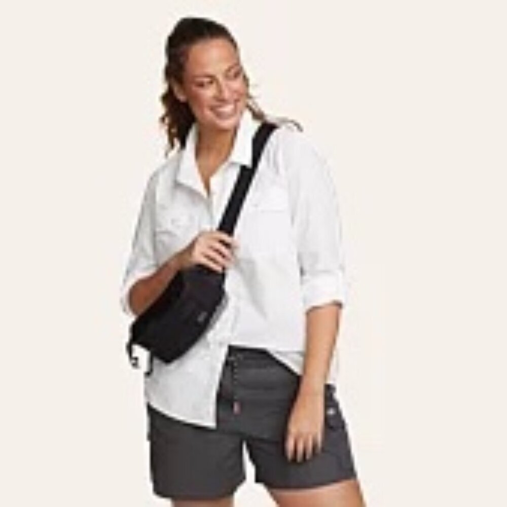 Eddie Bauer Women's Mountain Ripstop Shirt White Small